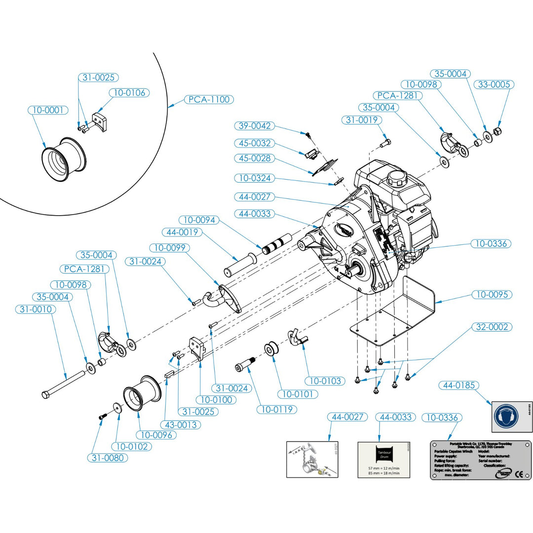 Pièces détachées PCW5000 et PCW5000-HS