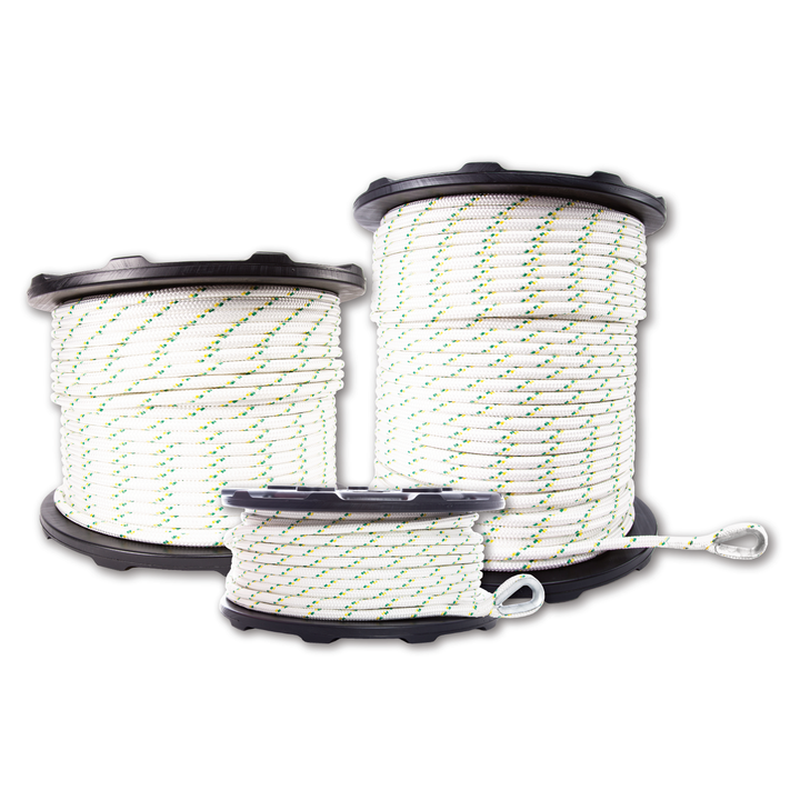 Cordes polyester double tresse Ø 12 mm avec épissures et cosses