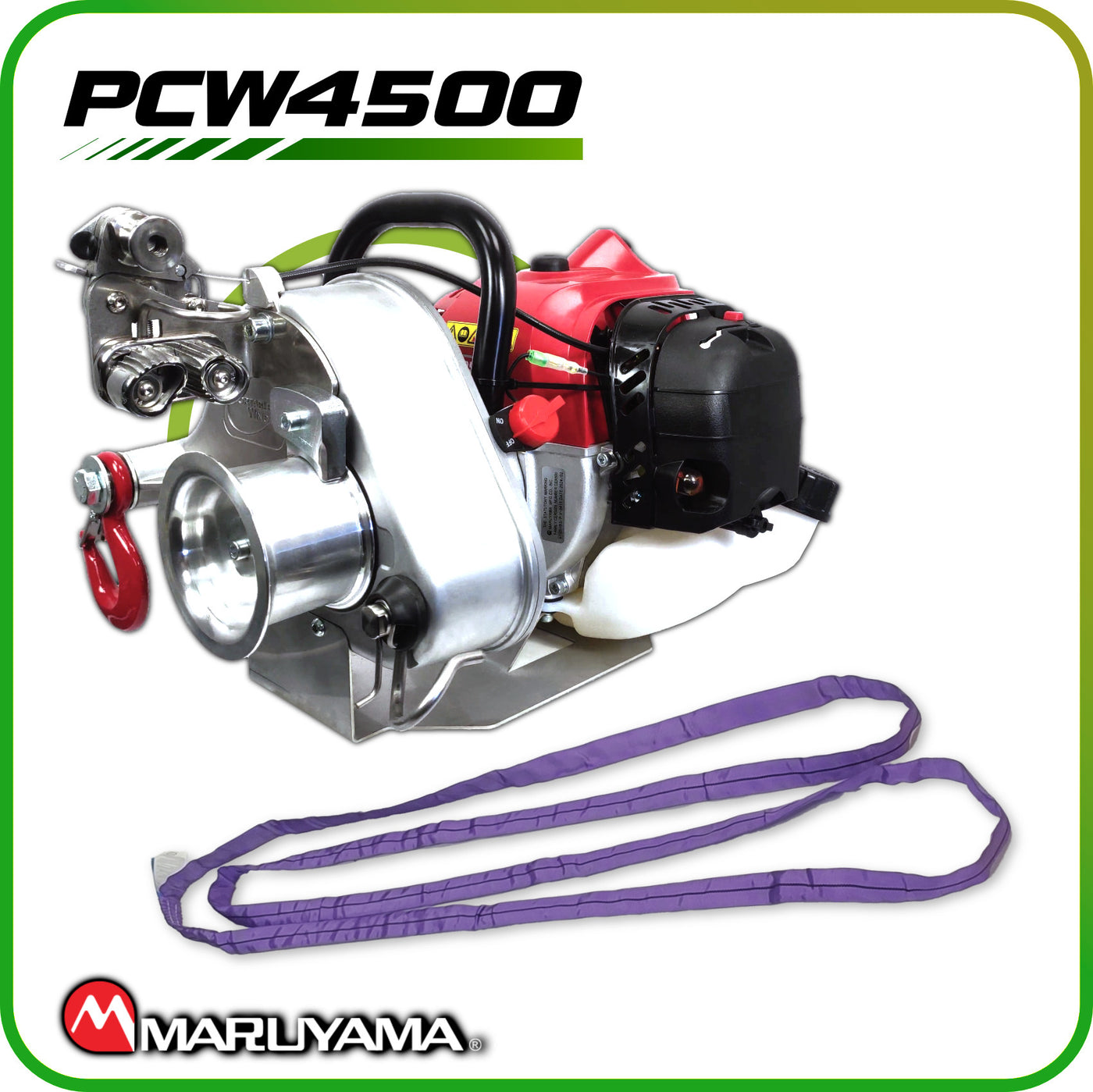 2-Stroke 50cc Petrol-Powered Portable Winch