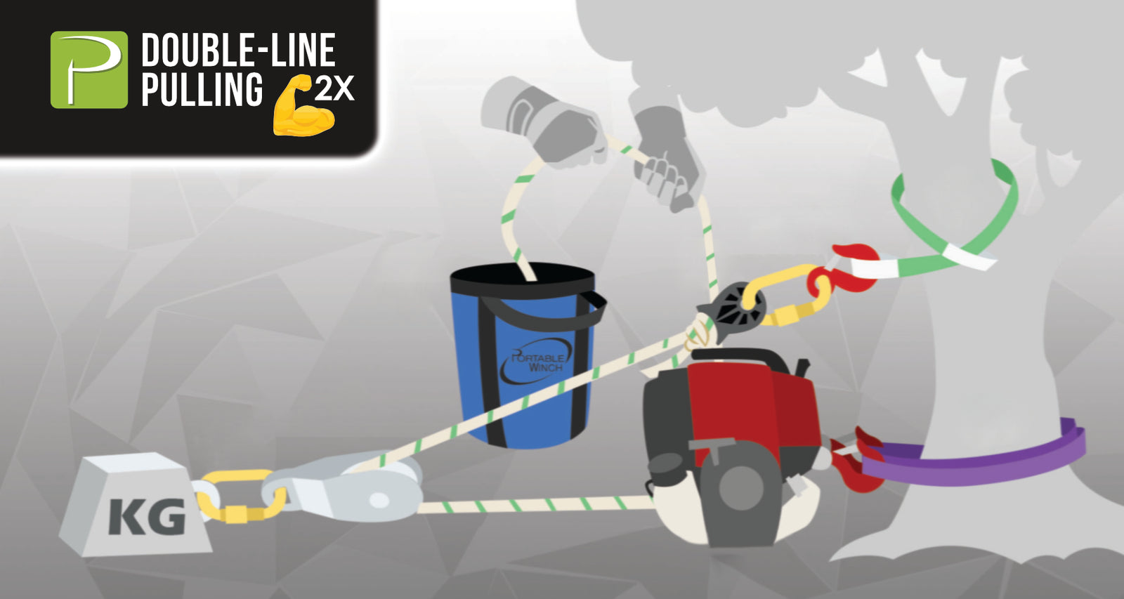 Winch double pull power