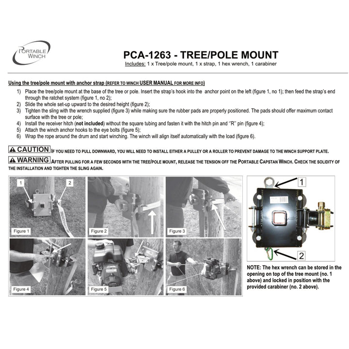 SUPPORTS DE TREUIL POUR TIRE VERTICALE