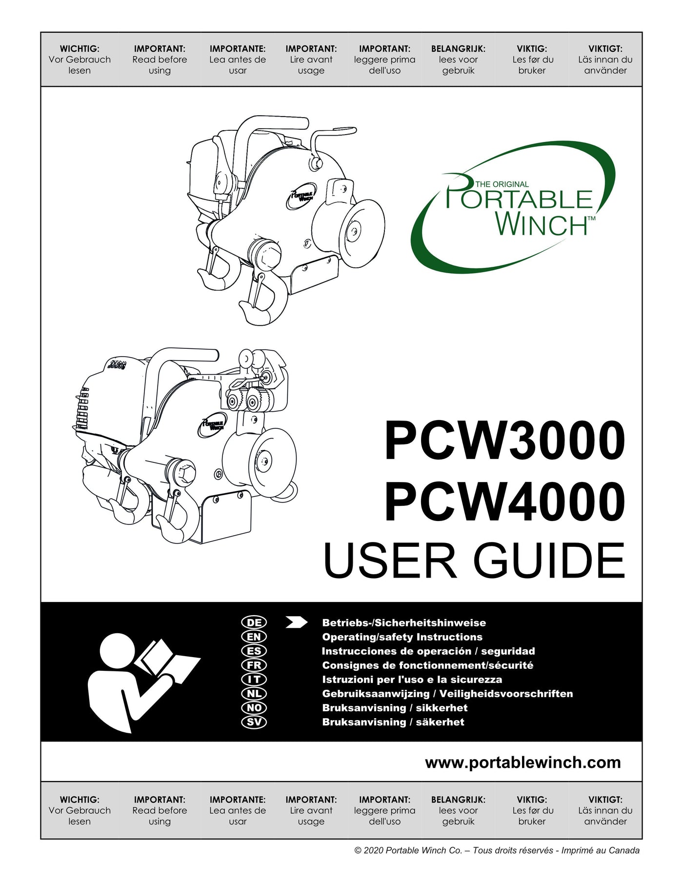 PCW3000, PCW4000 User guide