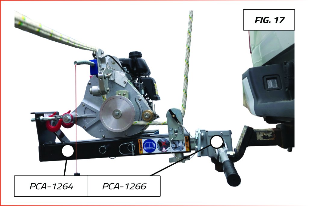 Heck-pack anchoring system with adaptor for 50mm towing balls