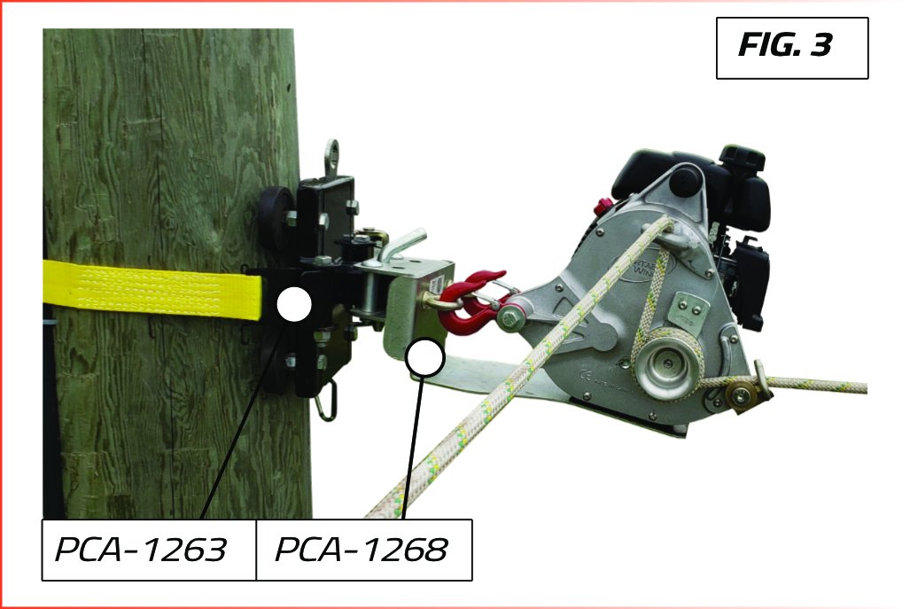 SUPPORTS DE TREUIL POUR TIRE VERTICALE