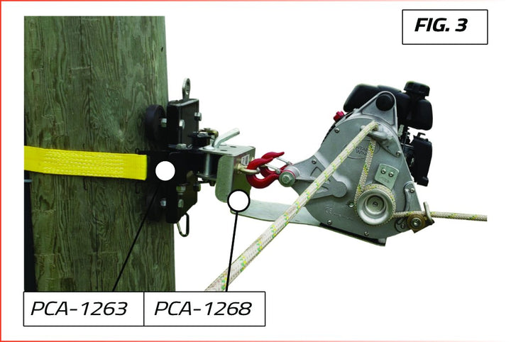 SUPPORTS DE TREUIL POUR TIRE VERTICALE